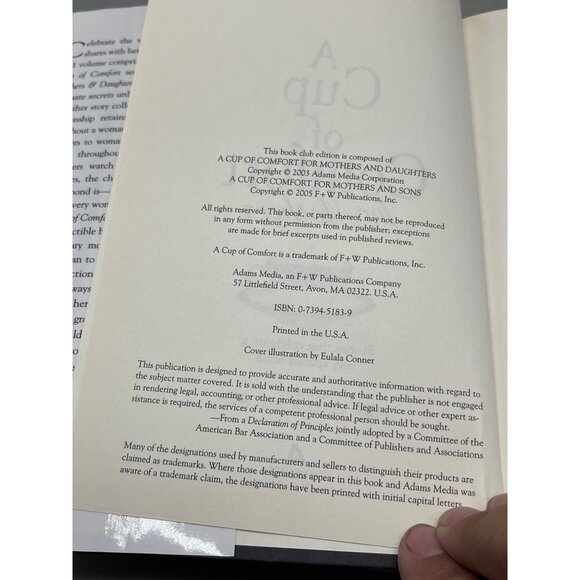 a cup of comfort for Mothers hardcover book by Colleen Sell English 2003 READ - Picture 5 of 6